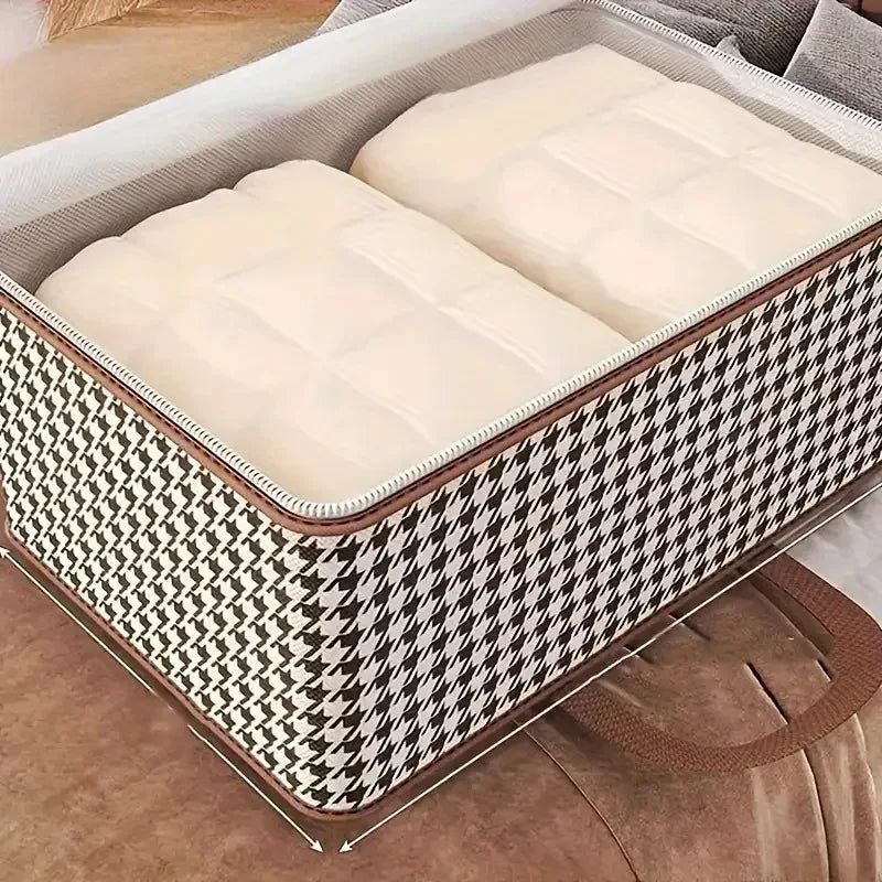 2025 New Storage Bag Quilt Storage Bag Large Capacity Portable Household Clothes Organizer With Handles Dustproof Foldable